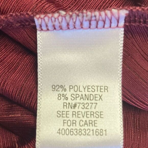 DANA BUCHMAN‎ Women’s Top Size Medium Wine Short Sleeves - Picture 4 of 8